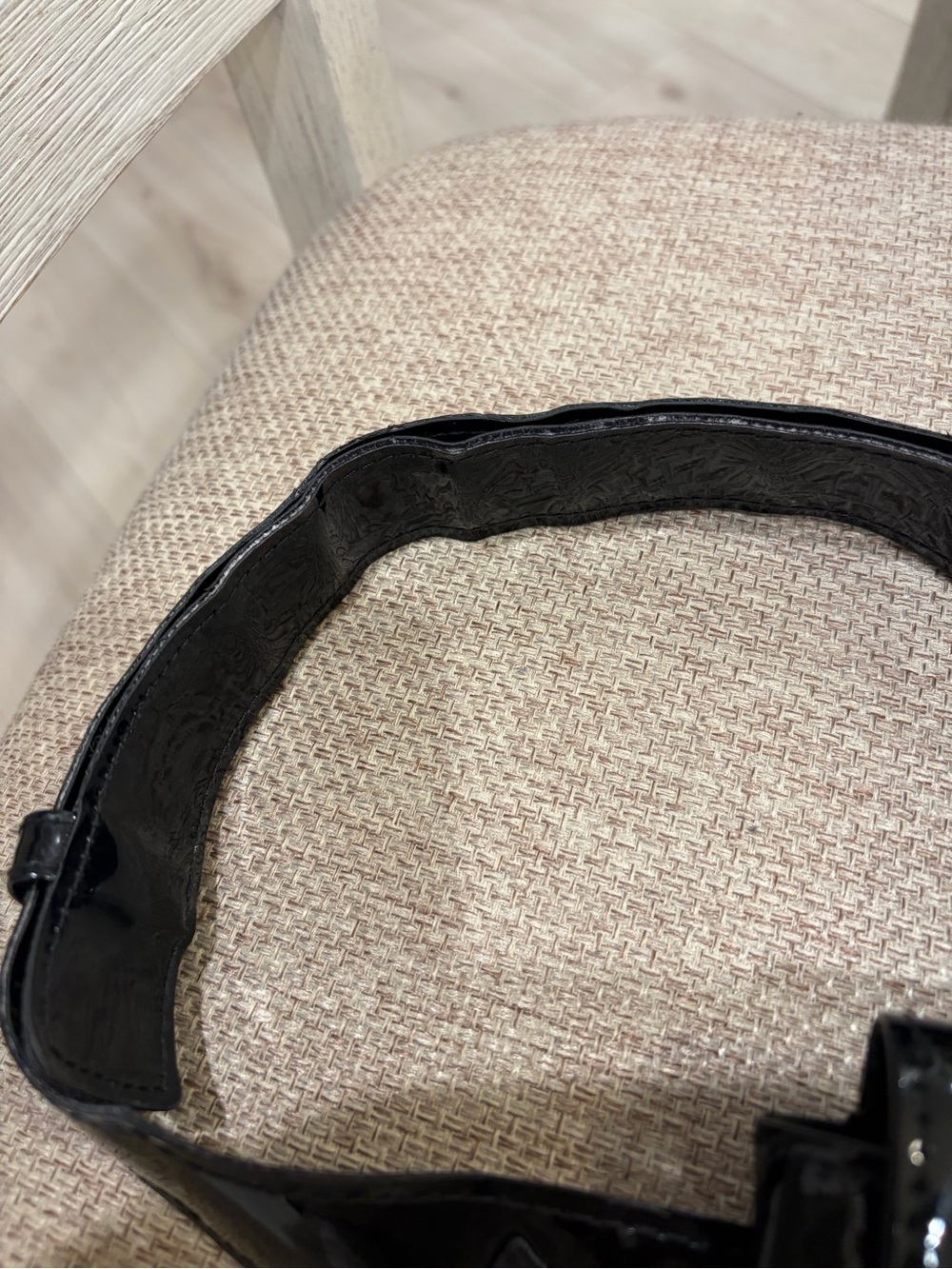 CHANEL Black Patent  CC Logo Waist Bag - Picture 8 of 10